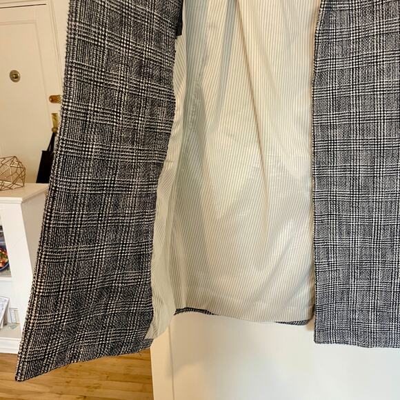 Veronica Beard Fiona Plaid Trench Dickey Blazer Coat Tweed Oversized Long sz XS - Picture 5 of 16